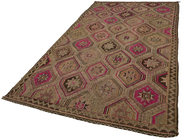 6x11 Vintage Turkish Cicim Kilim Rug - 51207