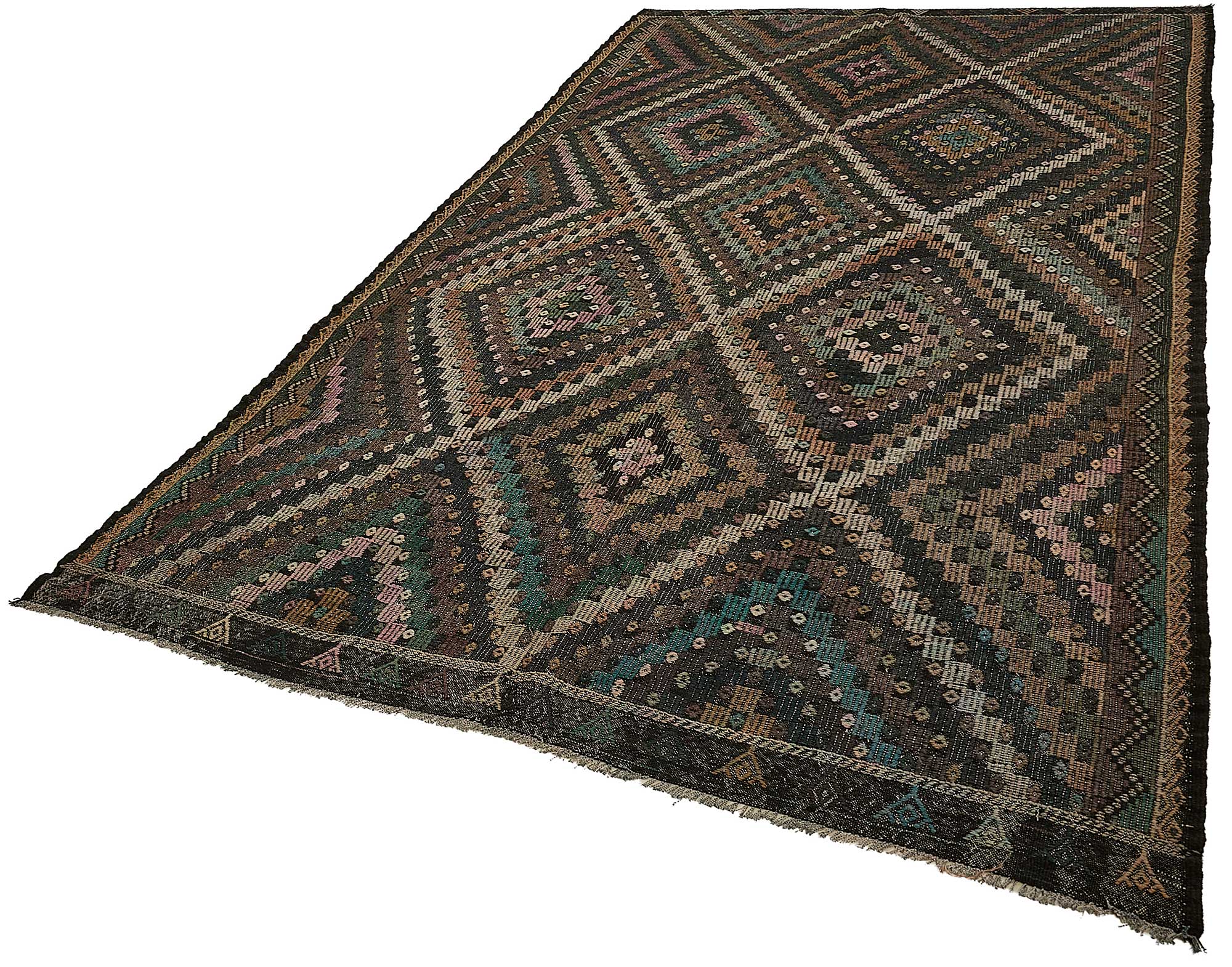 6x12 Vintage Turkish Cicim Kilim Rug - 51210