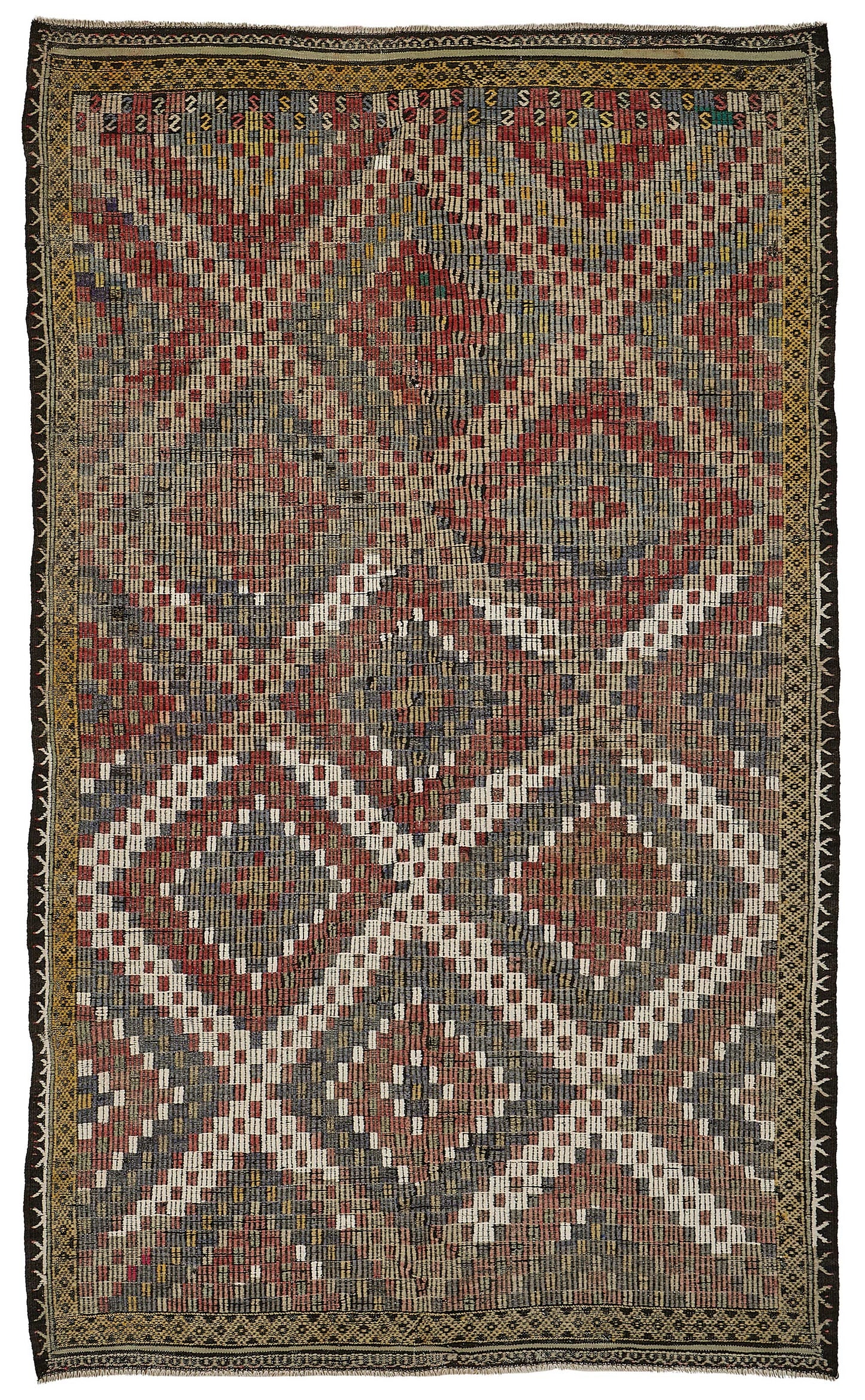 5x9 Vintage Turkish Cicim Kilim Rug - 51211