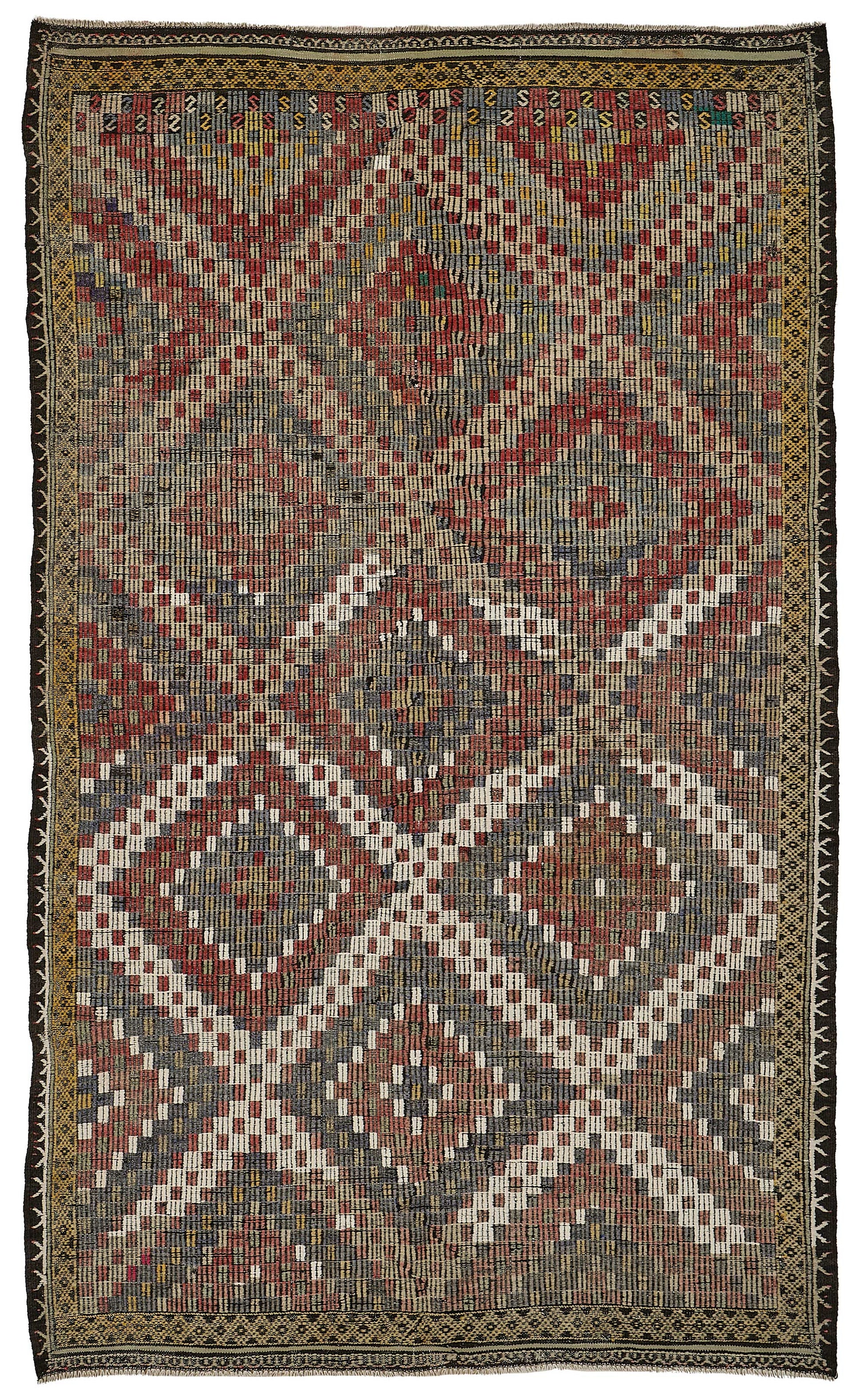 5x9 Vintage Turkish Cicim Kilim Rug - 51211