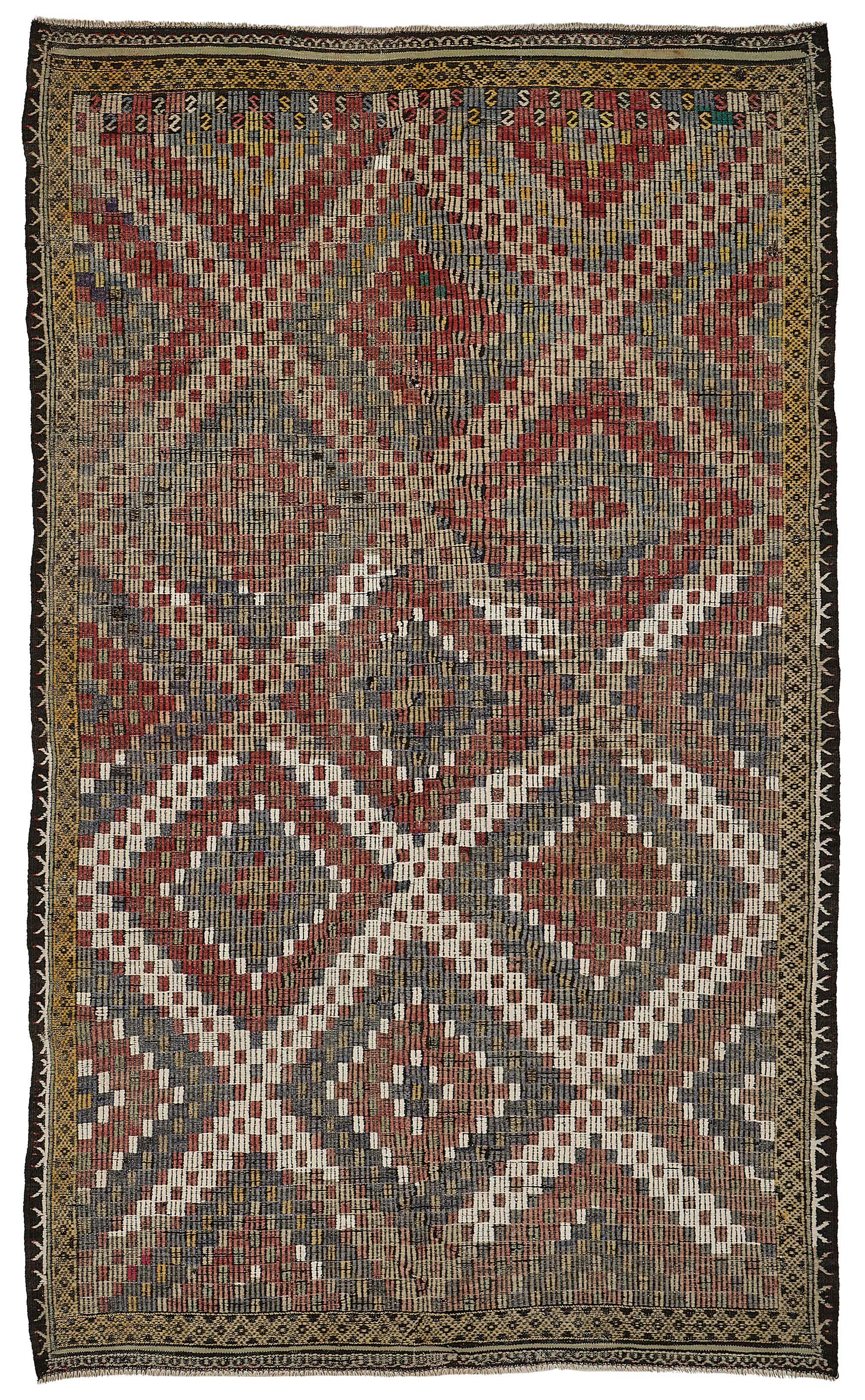 5x9 Vintage Turkish Cicim Kilim Rug - 51211