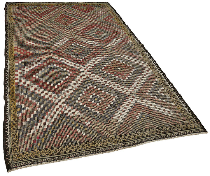 5x9 Vintage Turkish Cicim Kilim Rug - 51211