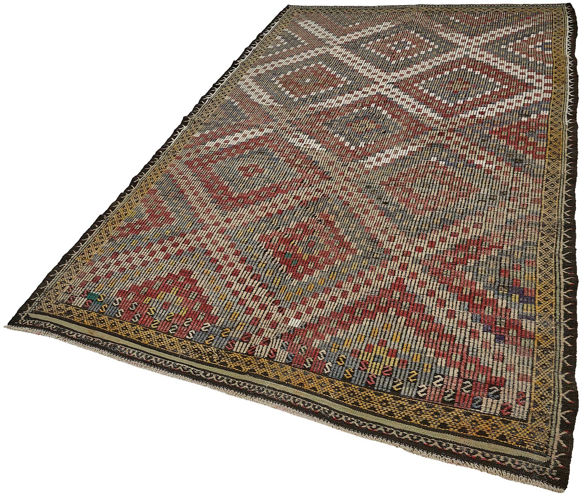 5x9 Vintage Turkish Cicim Kilim Rug - 51211