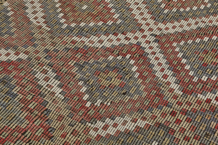 5x9 Vintage Turkish Cicim Kilim Rug - 51211