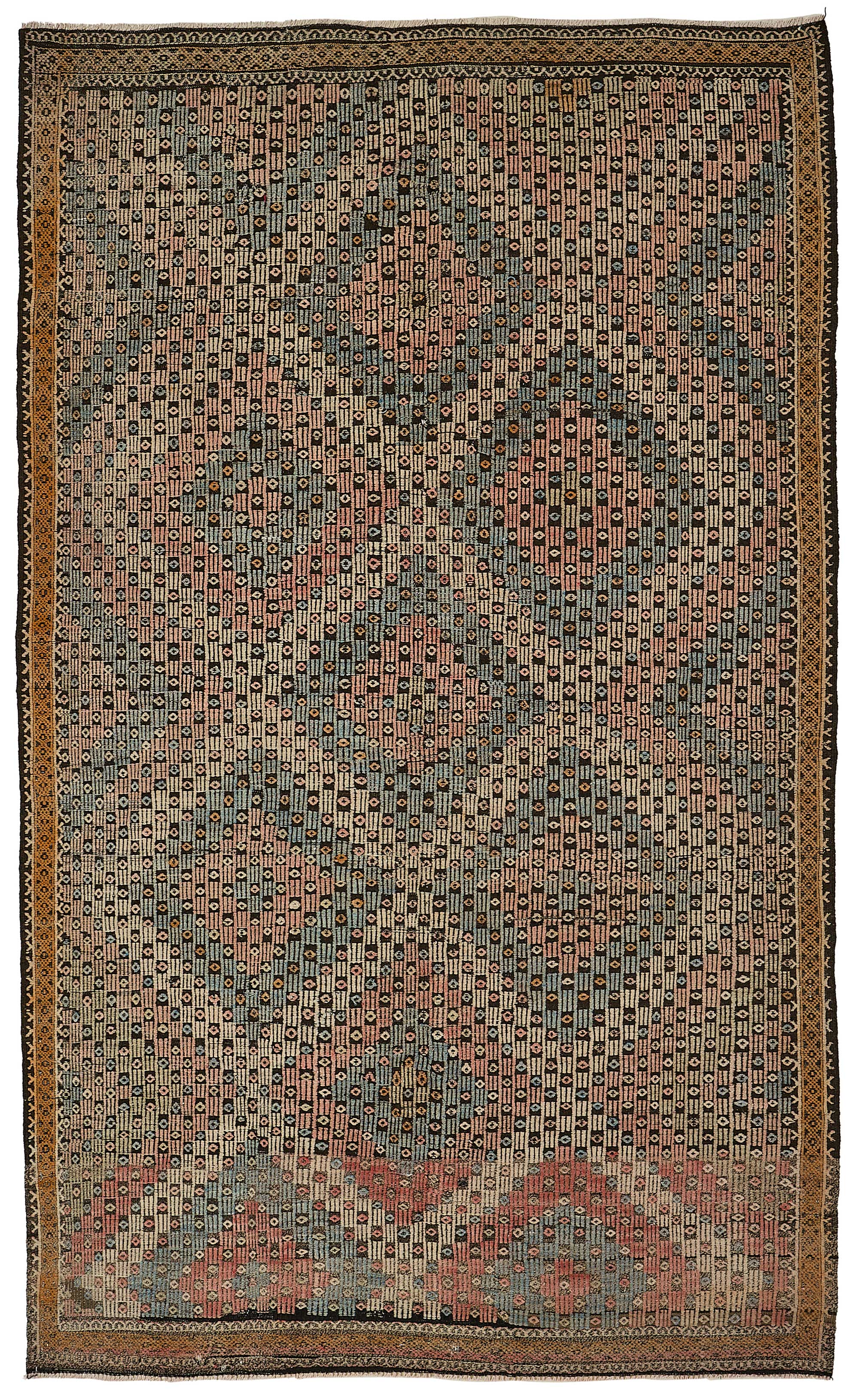 6x10 Vintage Turkish Cicim Kilim Rug - 51212