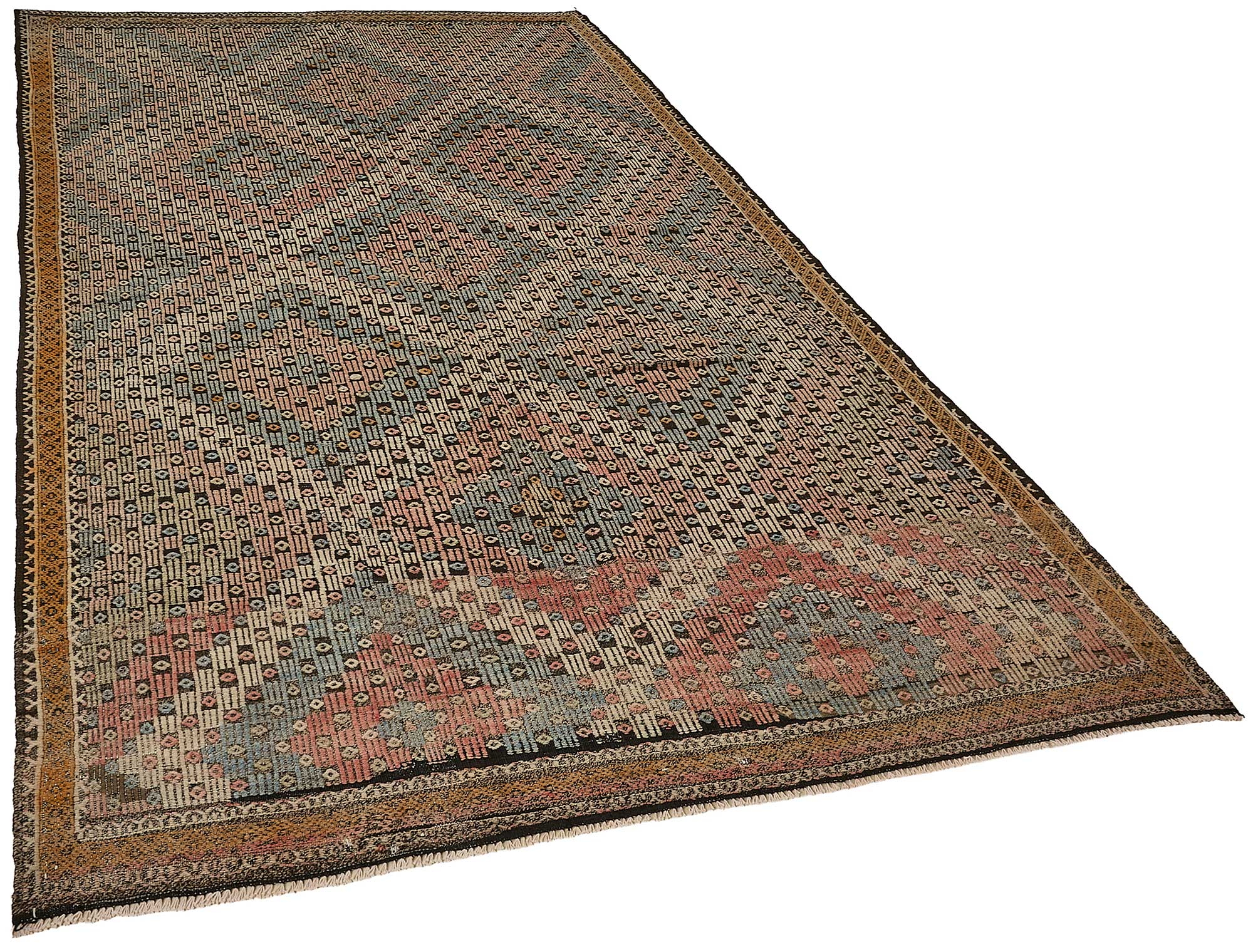 6x10 Vintage Turkish Cicim Kilim Rug - 51212