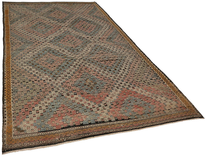 6x10 Vintage Turkish Cicim Kilim Rug - 51212