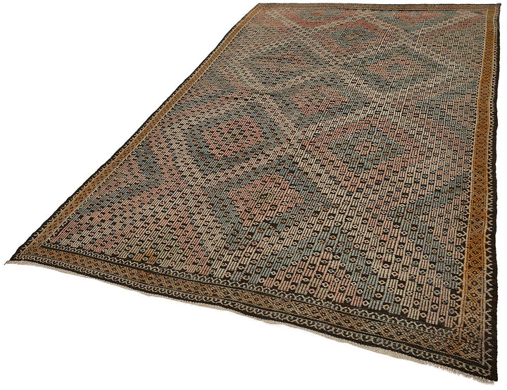 6x10 Vintage Turkish Cicim Kilim Rug - 51212