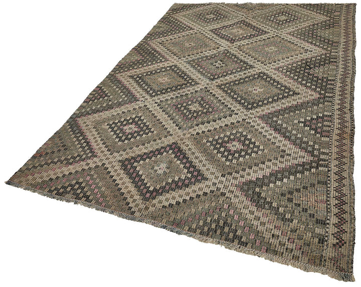 5x9 Vintage Turkish Cicim Kilim Rug - 51213