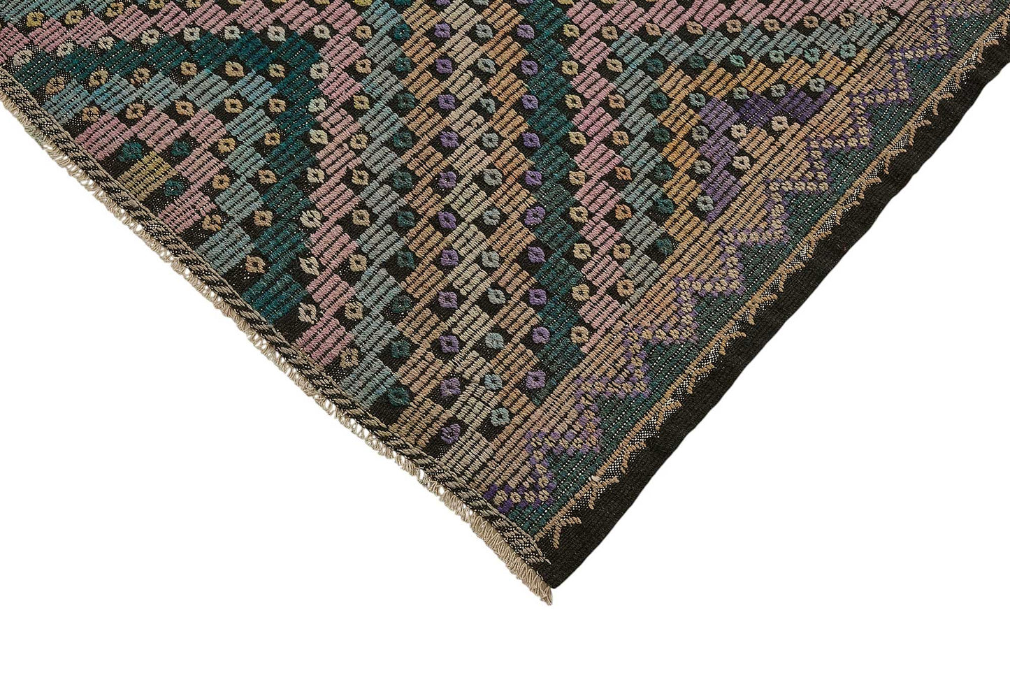 7x11 Vintage Turkish Cicim Kilim Rug - 51215
