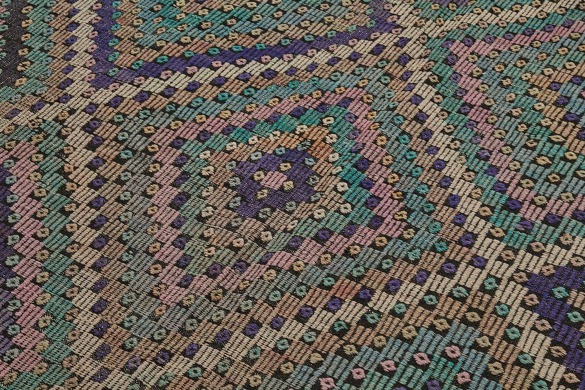 7x11 Vintage Turkish Cicim Kilim Rug - 51215