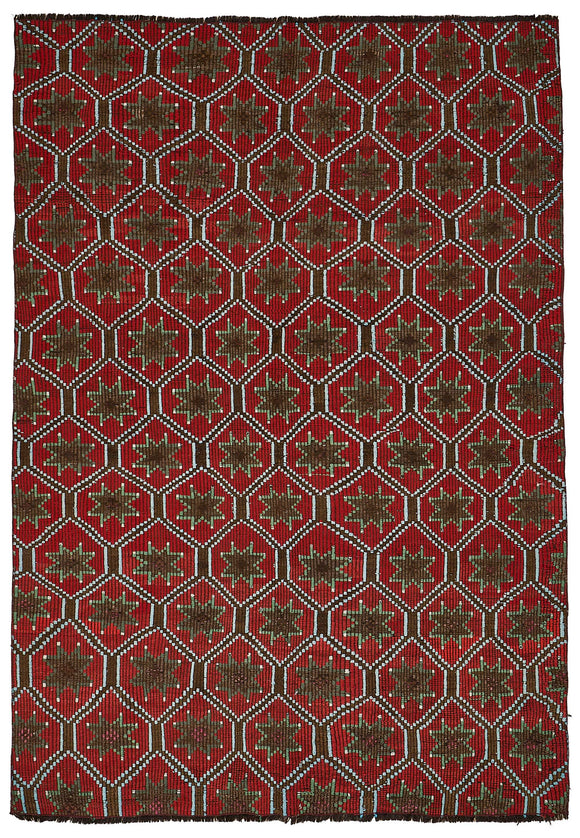 5x7 Vintage Turkish Cicim Kilim Rug - 51219