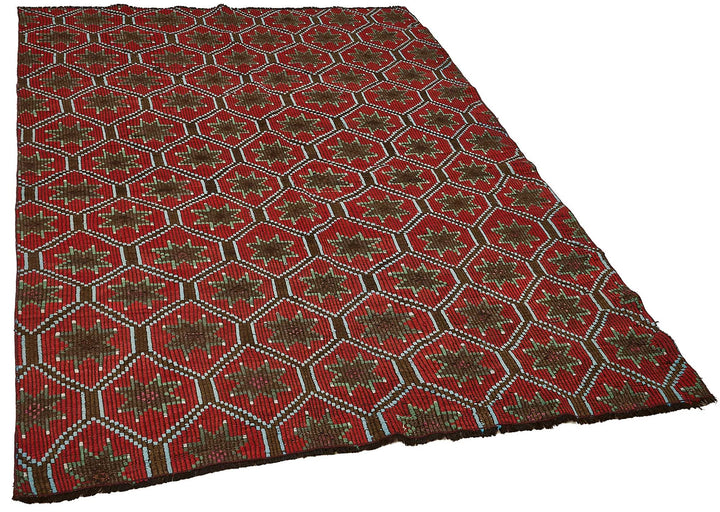 5x7 Vintage Turkish Cicim Kilim Rug - 51219