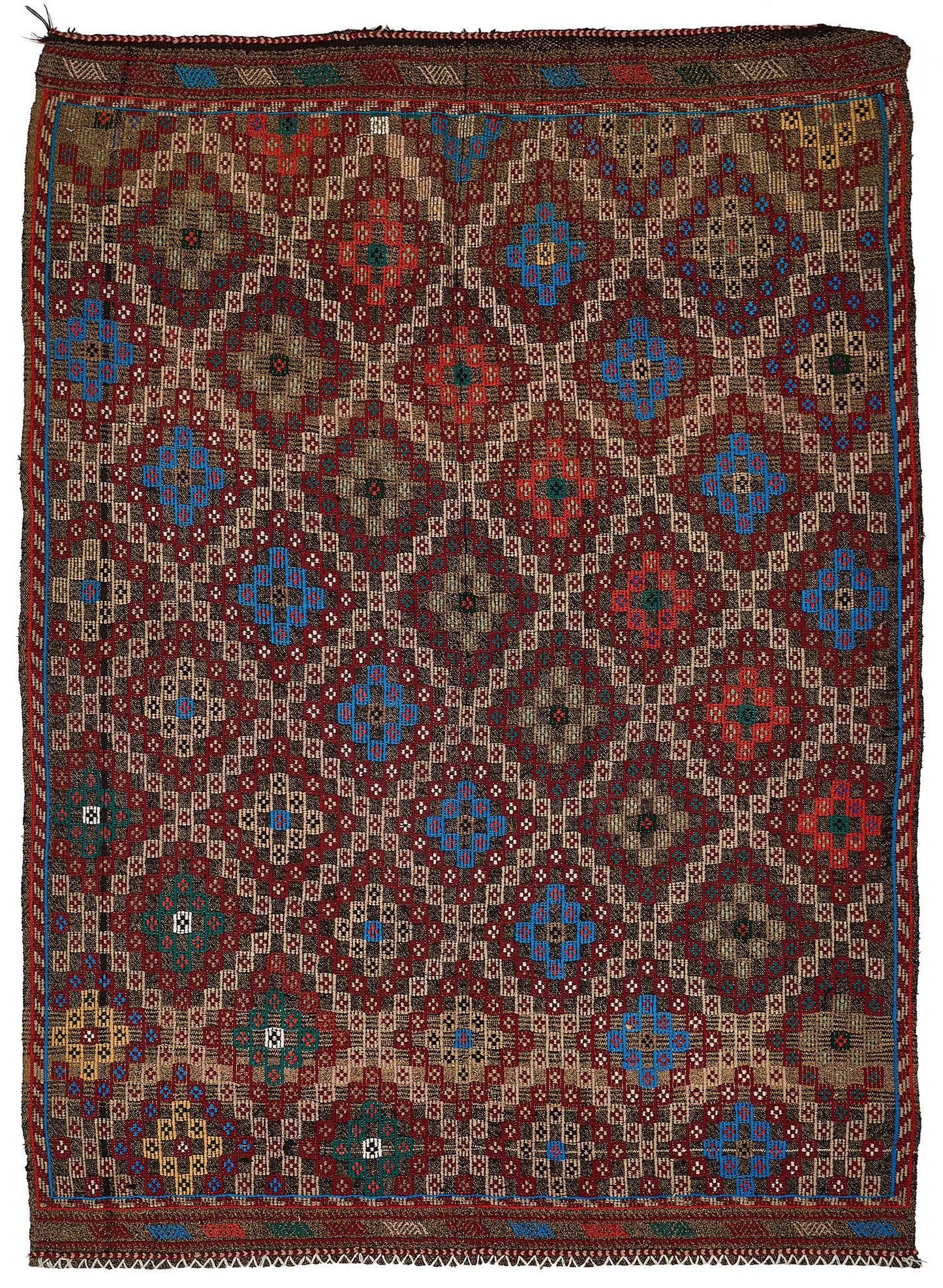 7x9 Vintage Turkish Cicim Kilim Rug - 51220
