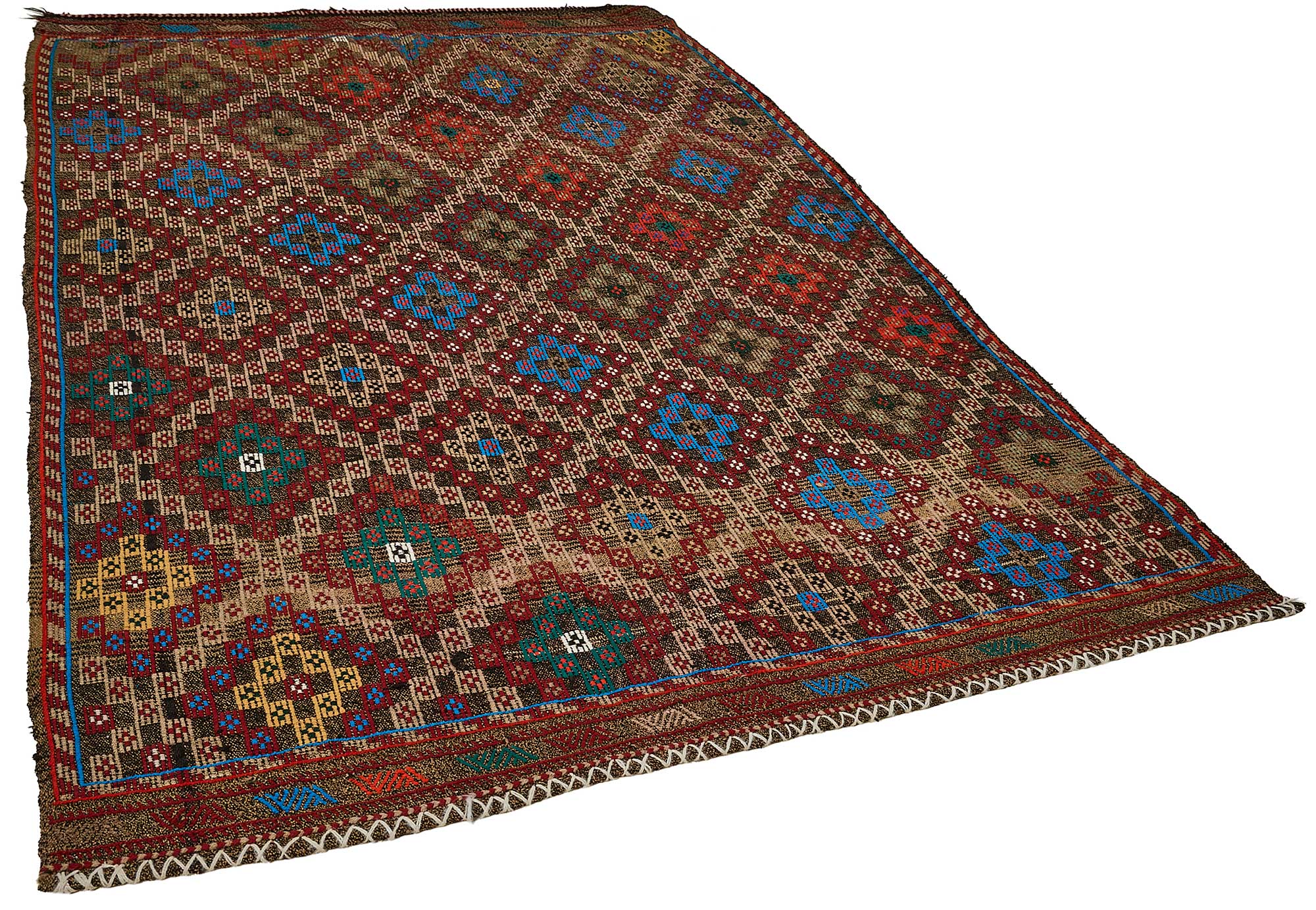 7x9 Vintage Turkish Cicim Kilim Rug - 51220