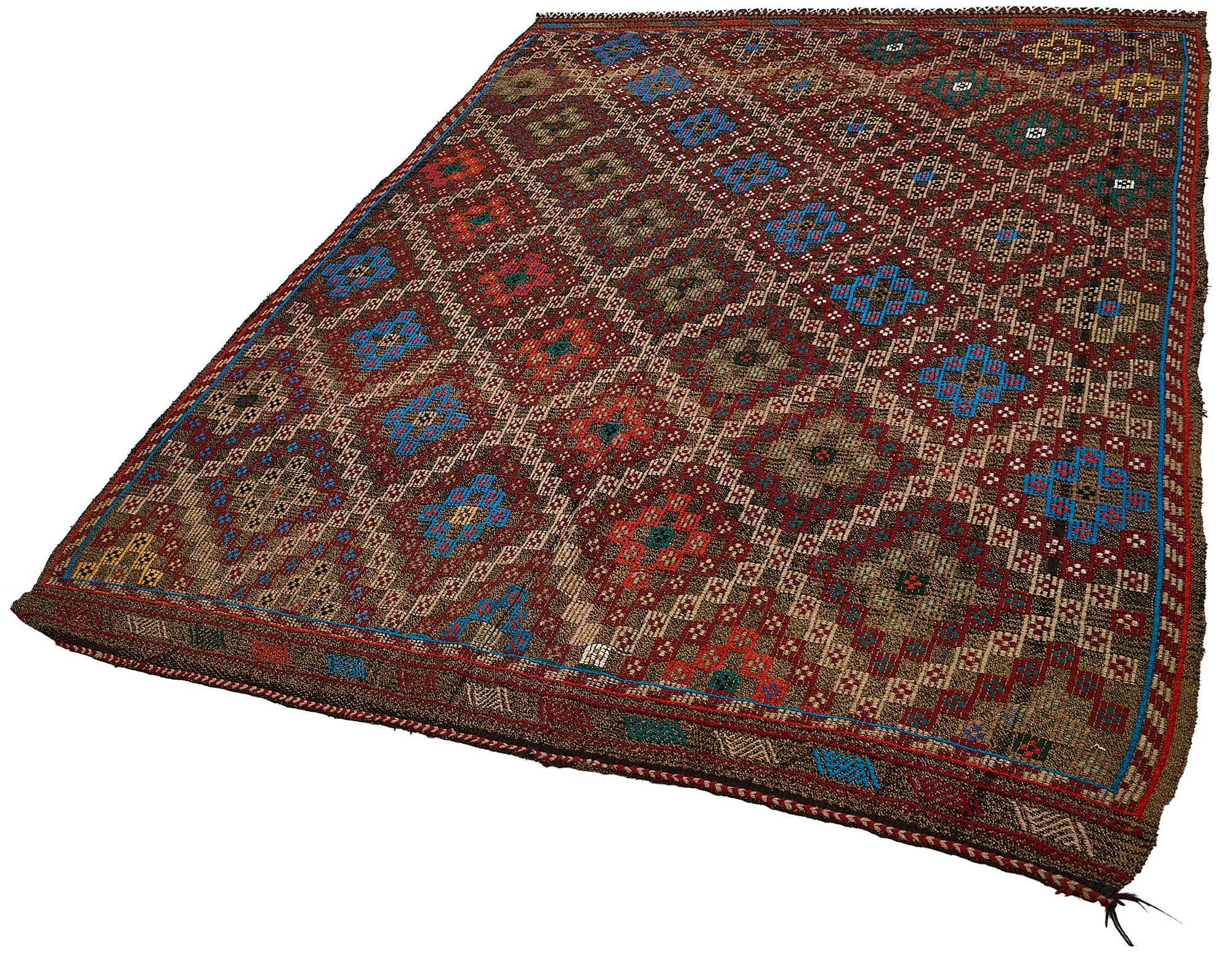 7x9 Vintage Turkish Cicim Kilim Rug - 51220