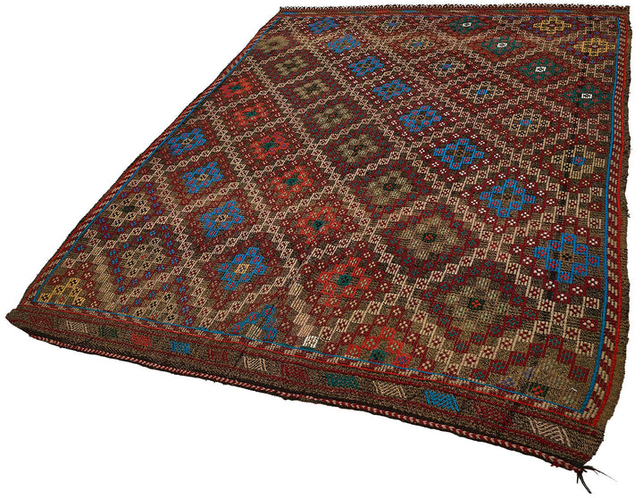 7x9 Vintage Turkish Cicim Kilim Rug - 51220