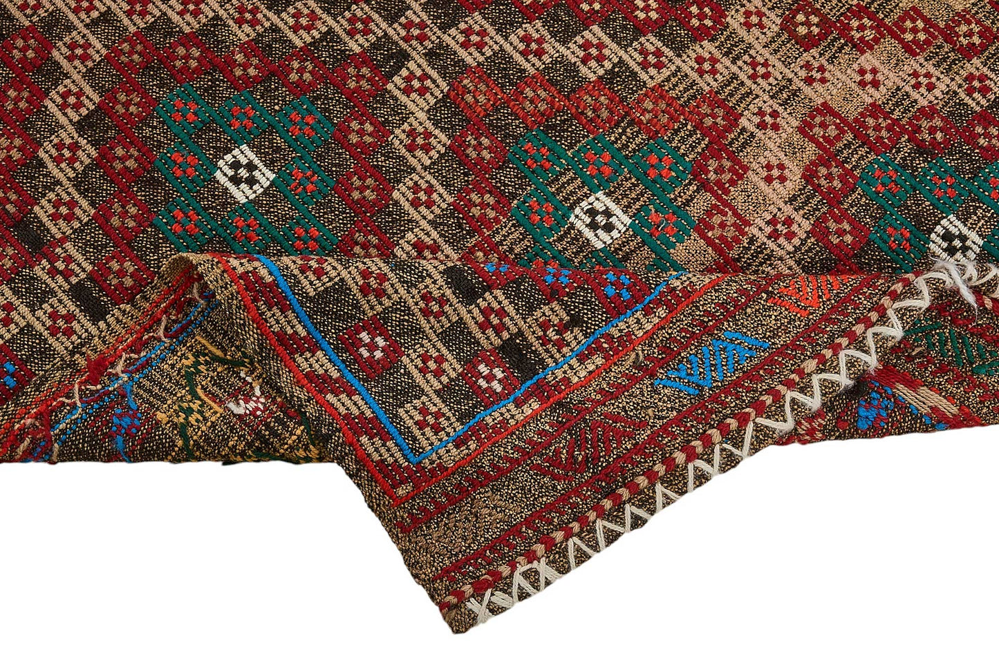 7x9 Vintage Turkish Cicim Kilim Rug - 51220