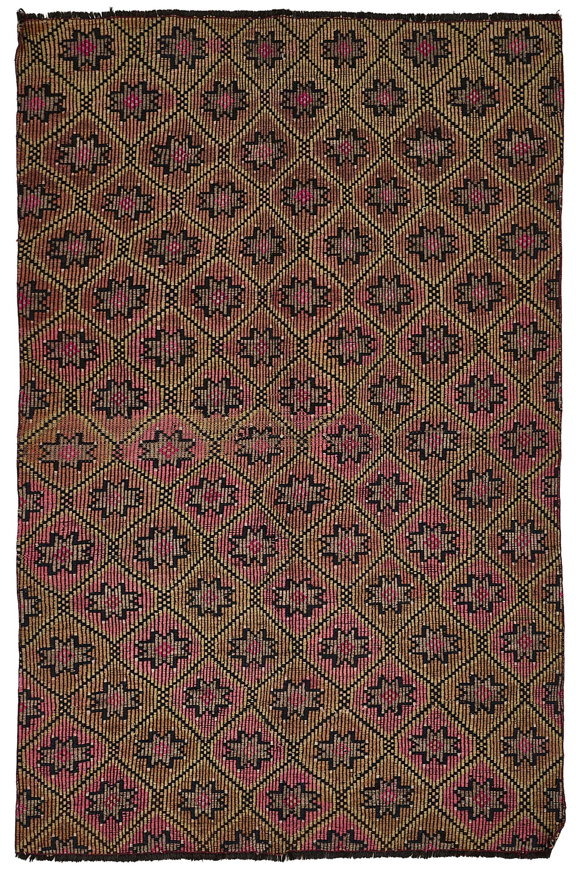 5x8 Vintage Turkish Cicim Kilim Rug - 51221