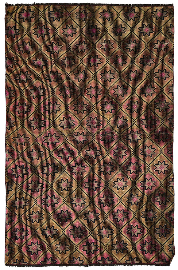 5x8 Vintage Turkish Cicim Kilim Rug - 51221