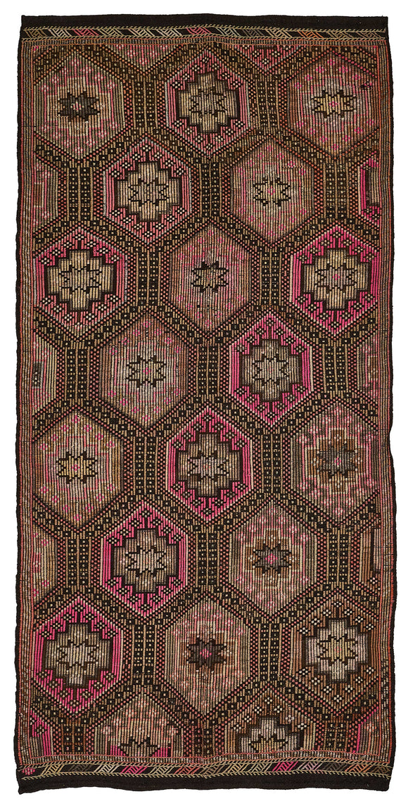 5x10 Vintage Turkish Cicim Kilim Rug - 51223