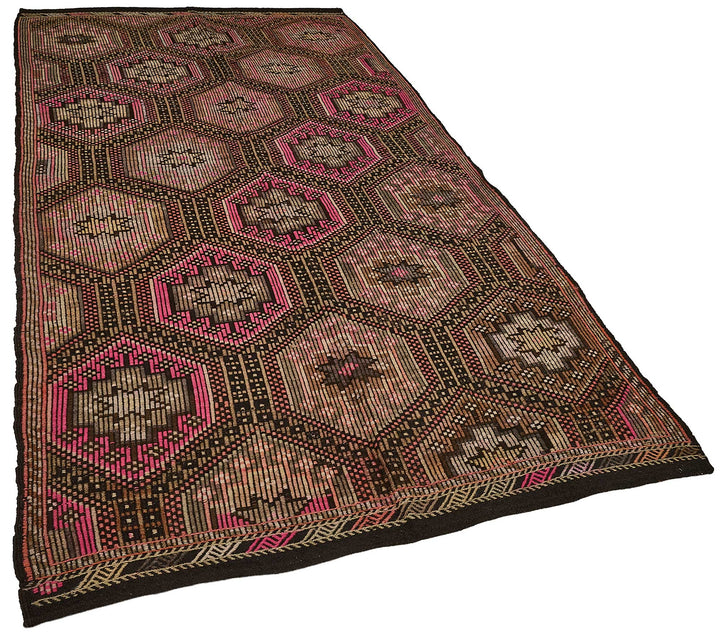 5x10 Vintage Turkish Cicim Kilim Rug - 51223