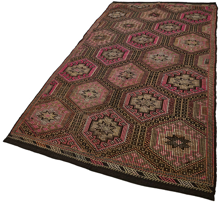 5x10 Vintage Turkish Cicim Kilim Rug - 51223