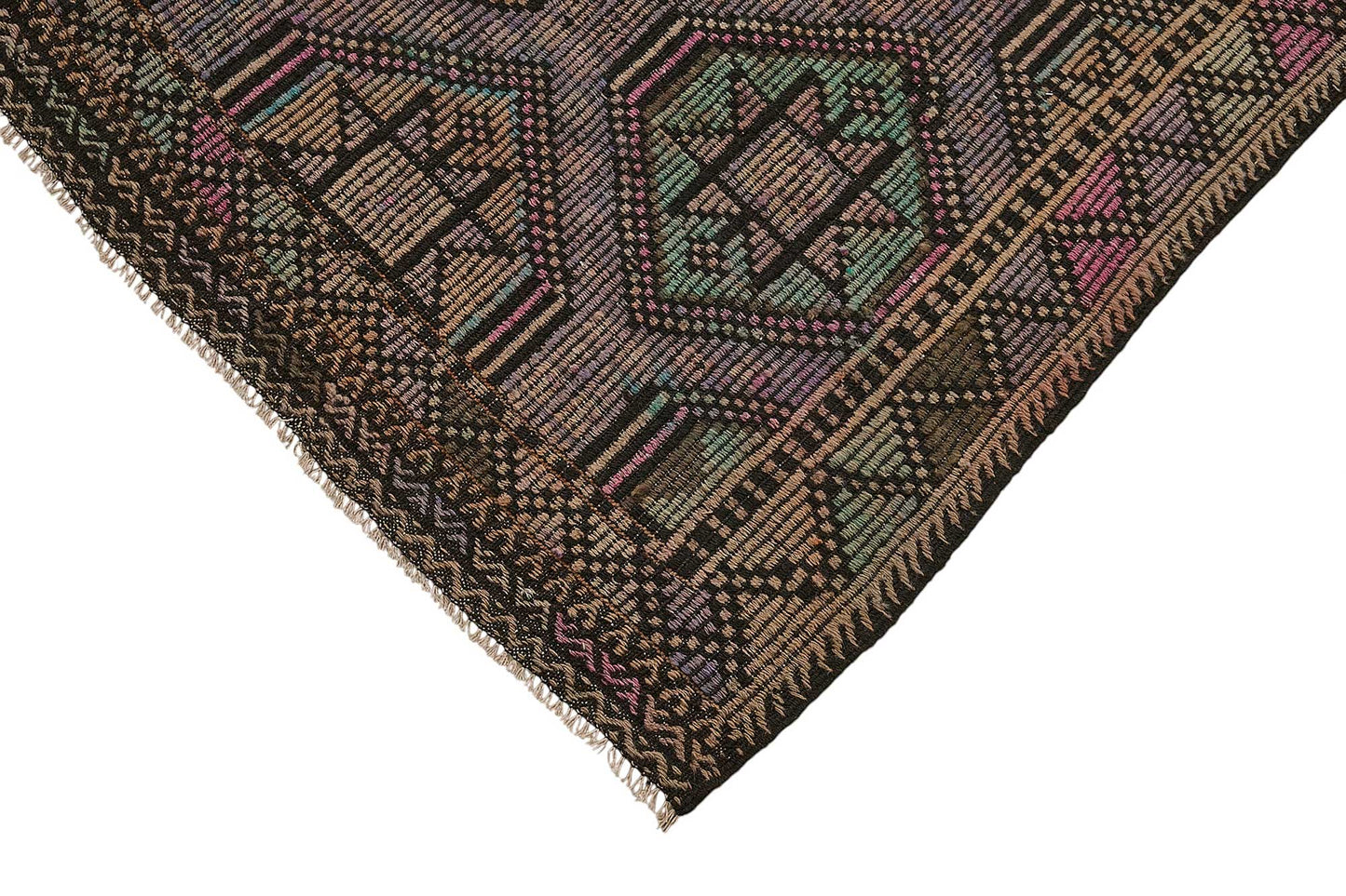 7x11 Vintage Turkish Cicim Kilim Rug - 51226