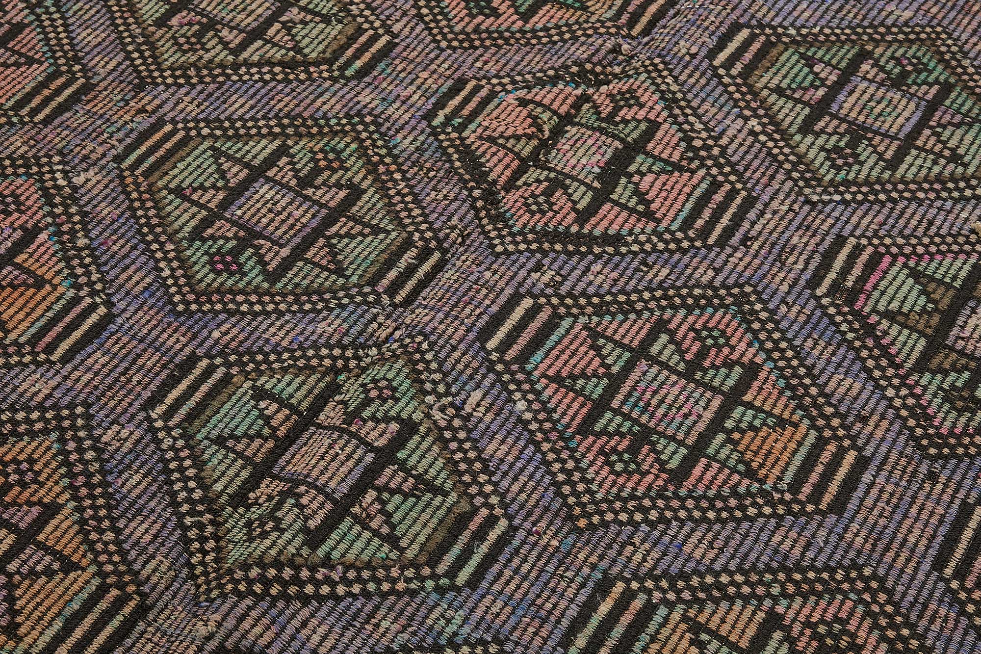 7x11 Vintage Turkish Cicim Kilim Rug - 51226