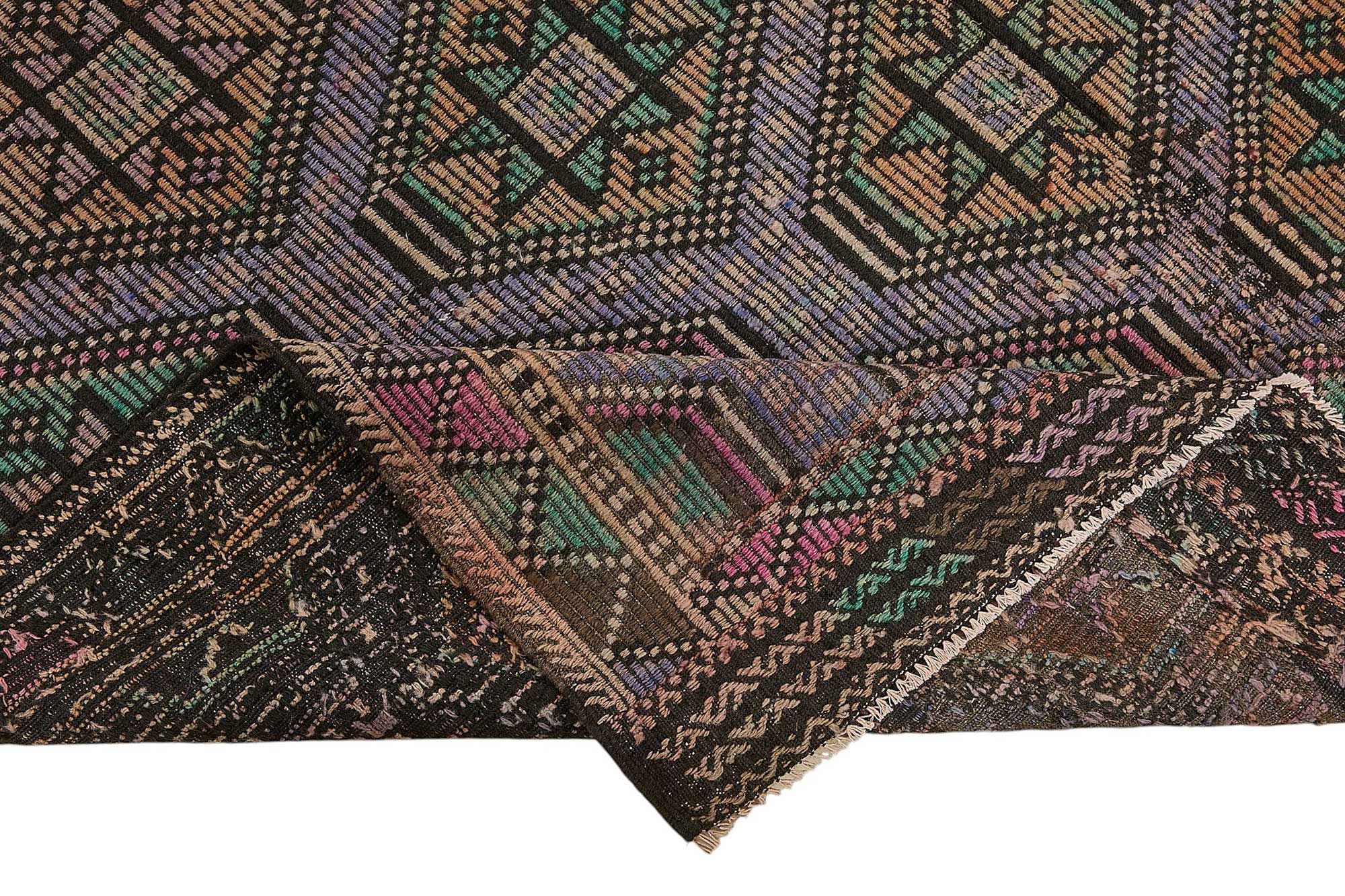7x11 Vintage Turkish Cicim Kilim Rug - 51226