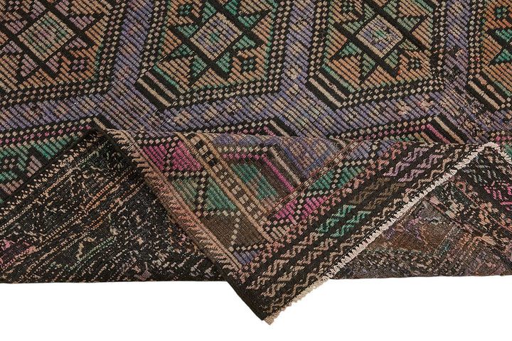 7x11 Vintage Turkish Cicim Kilim Rug - 51226