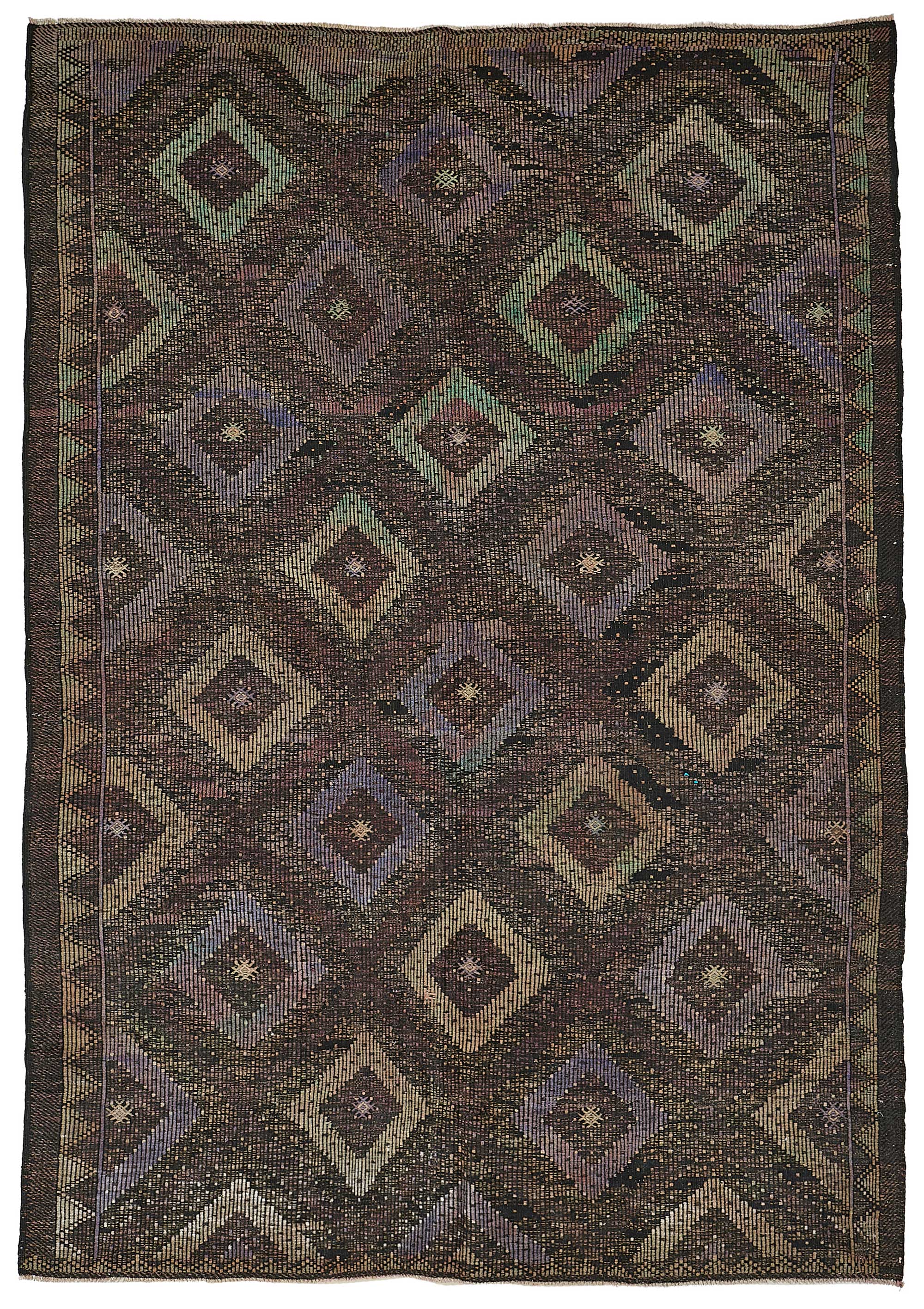 7x10 Vintage Turkish Cicim Kilim Rug - 51227