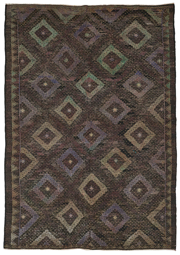 7x10 Vintage Turkish Cicim Kilim Rug - 51227