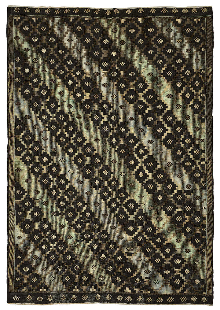 8x11 Vintage Turkish Cicim Kilim Rug - 51228