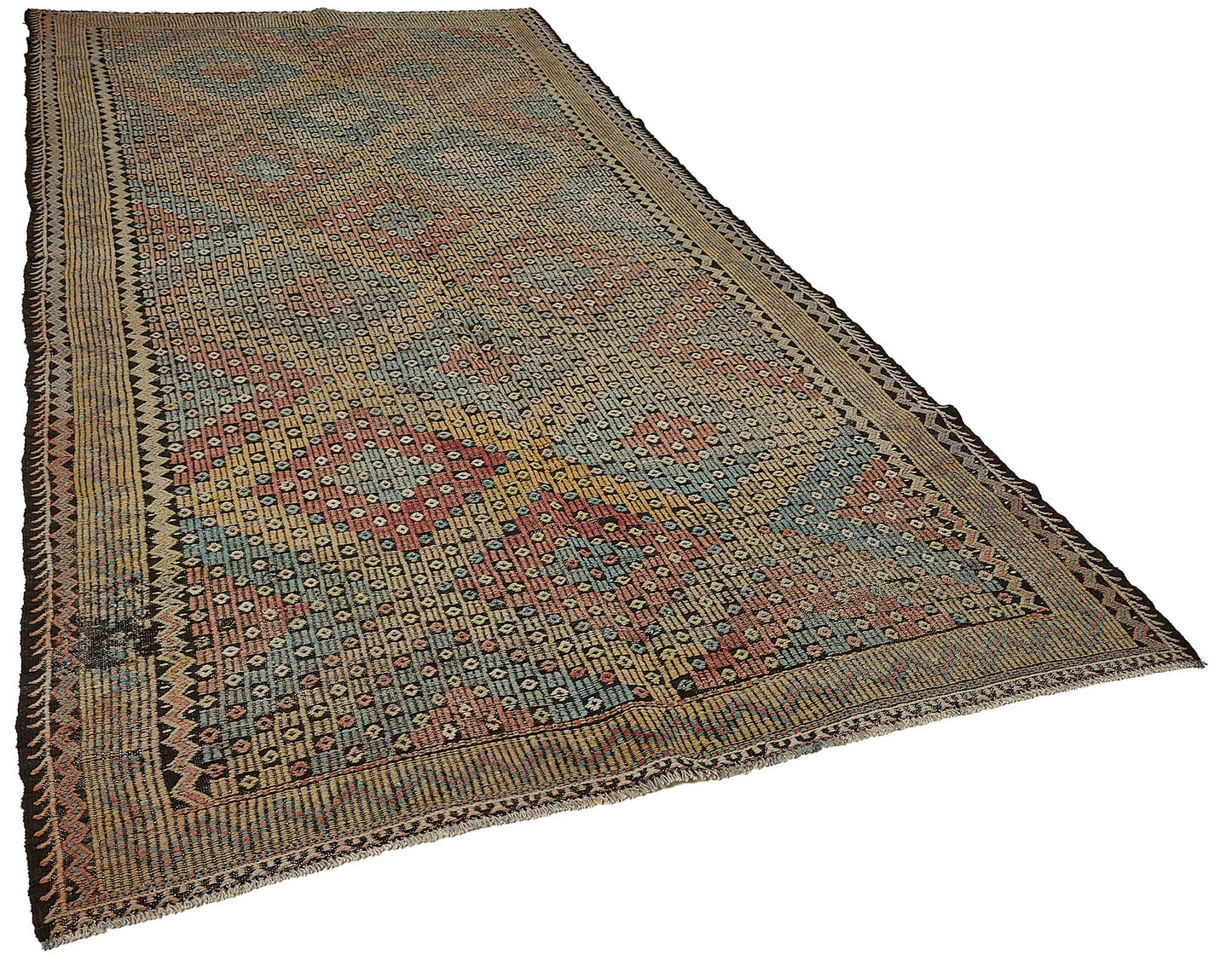 5x11 Vintage Turkish Cicim Kilim Rug - 51230