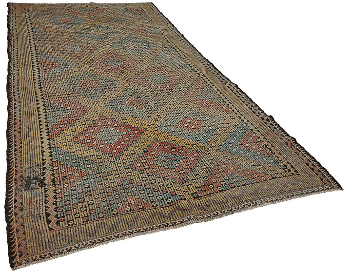 5x11 Vintage Turkish Cicim Kilim Rug - 51230