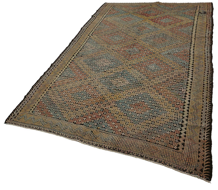 5x11 Vintage Turkish Cicim Kilim Rug - 51230