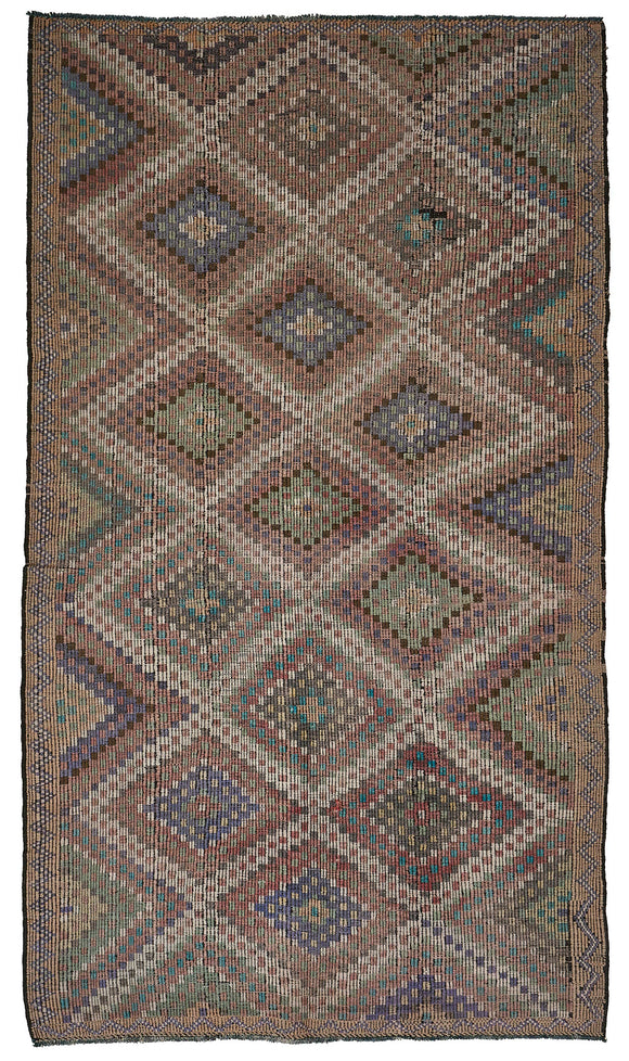 6x10 Vintage Turkish Cicim Kilim Rug - 51231