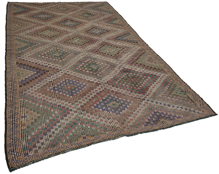 6x10 Vintage Turkish Cicim Kilim Rug - 51231