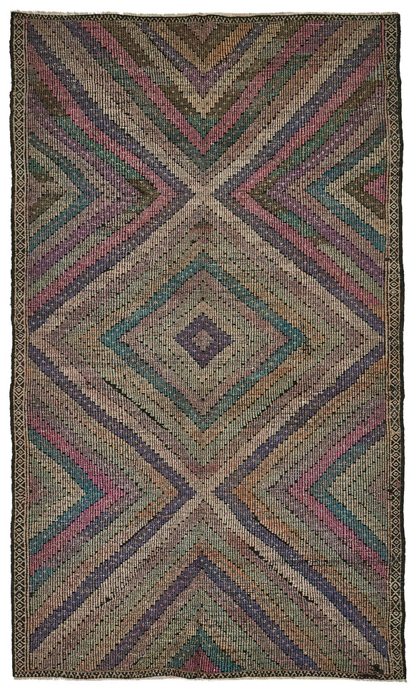 6x10 Vintage Turkish Cicim Kilim Rug - 51232