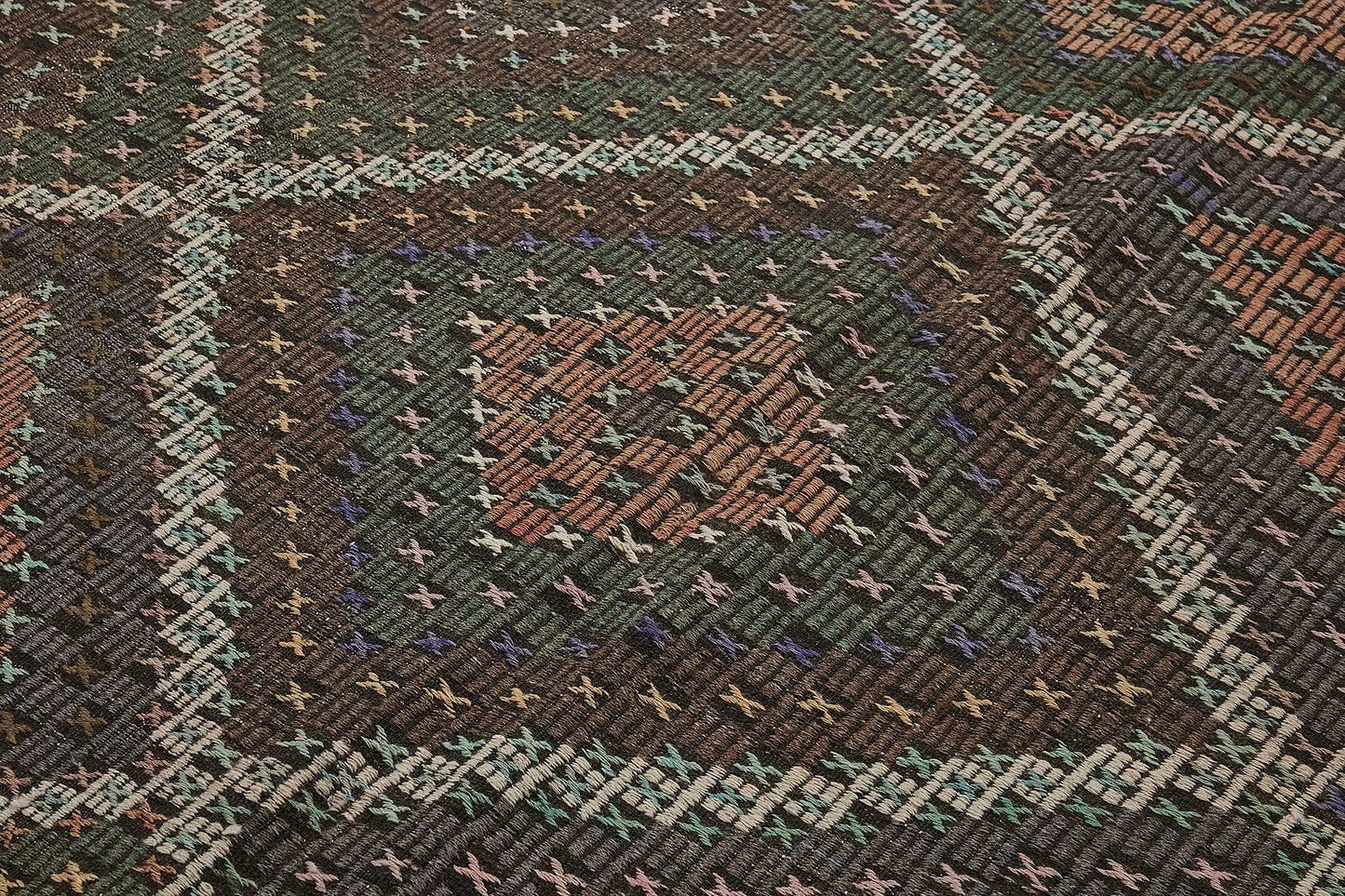 7x11 Vintage Turkish Cicim Kilim Rug - 51233