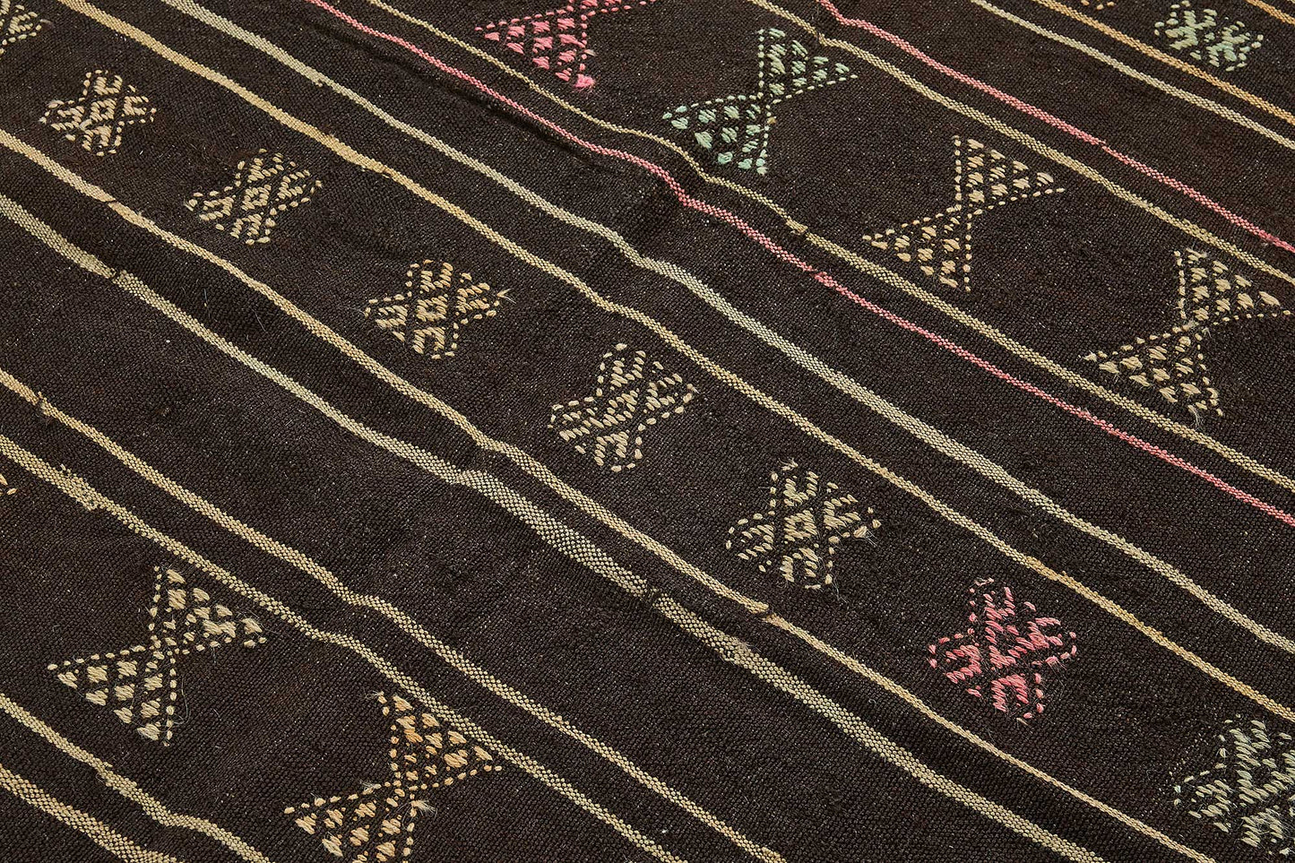 6x7 Vintage Turkish Goat Hair Kilim Rug - 51234