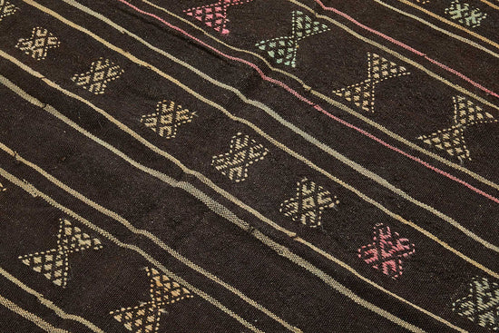6x7 Vintage Turkish Goat Hair Kilim Rug - 51234