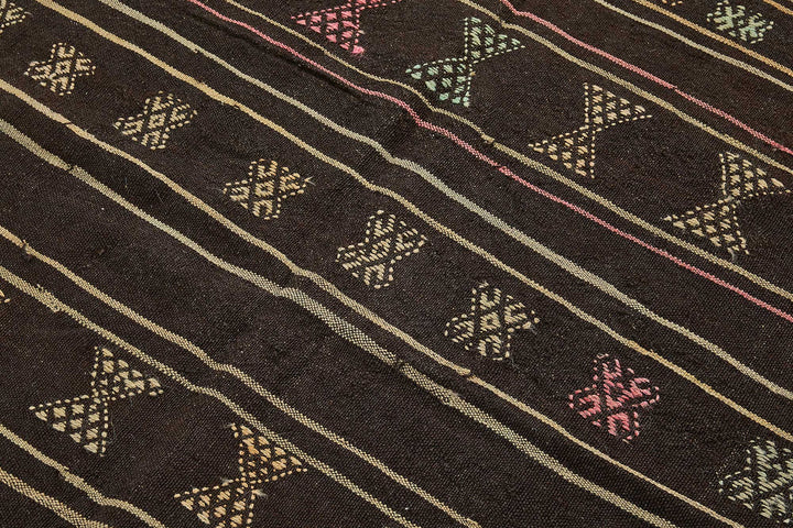 6x7 Vintage Turkish Goat Hair Kilim Rug - 51234