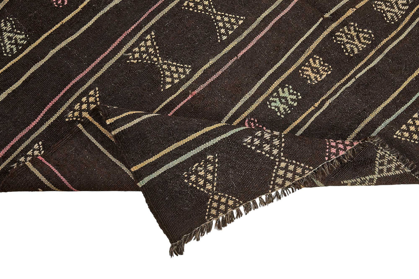 6x7 Vintage Turkish Goat Hair Kilim Rug - 51234
