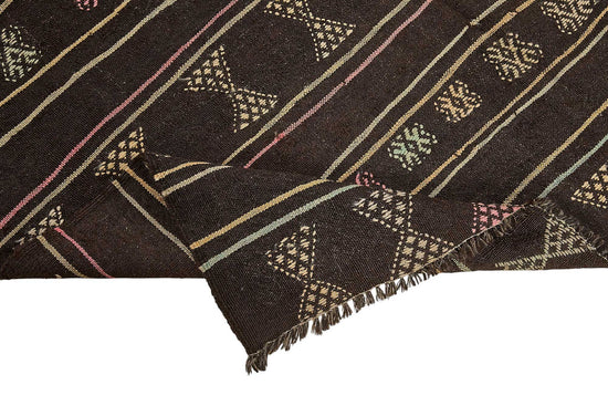 6x7 Vintage Turkish Goat Hair Kilim Rug - 51234