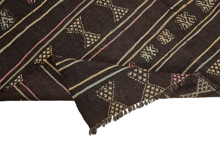 6x7 Vintage Turkish Goat Hair Kilim Rug - 51234
