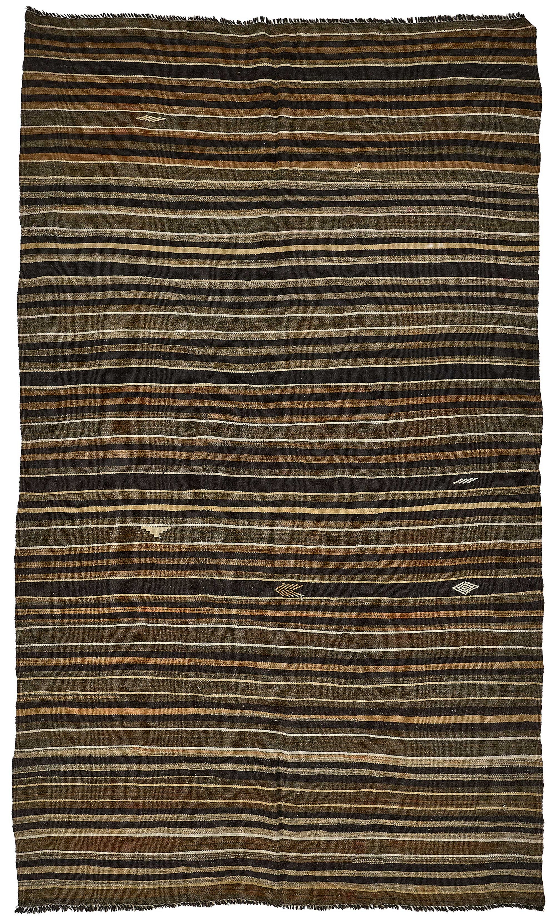 6x11 Vintage Turkish Goat Hair Kilim Rug - 51235