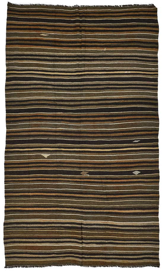 6x11 Vintage Turkish Goat Hair Kilim Rug - 51235