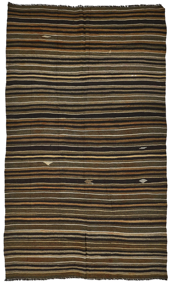 6x11 Vintage Turkish Goat Hair Kilim Rug - 51235